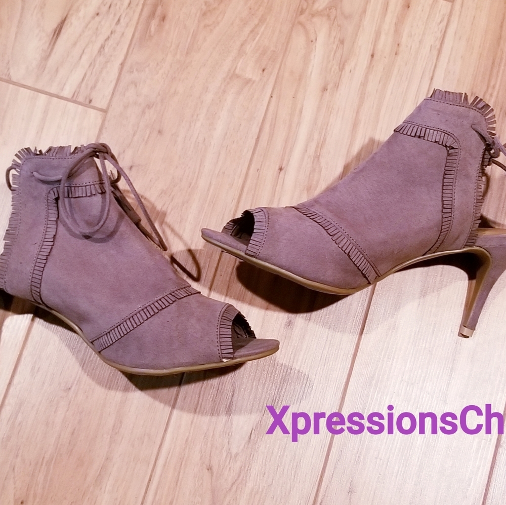 Faux Suede Heels